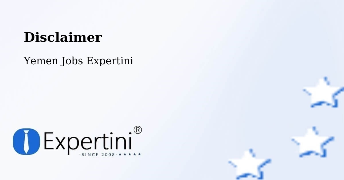 Disclaimer – Khimār - Yemen Jobs Expertini